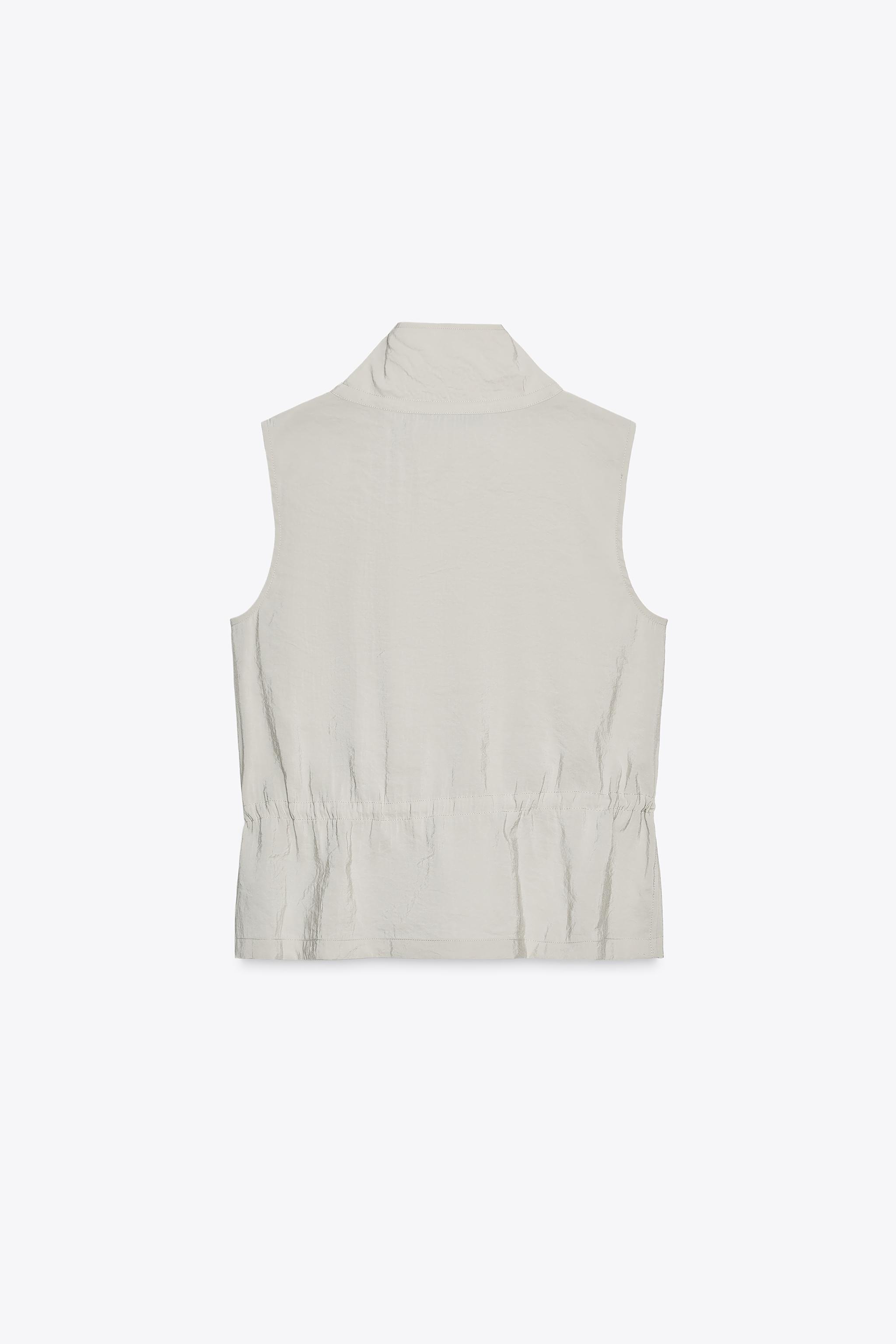 ADJUSTABLE FLOWY VEST - Dark olive | ZARA United States