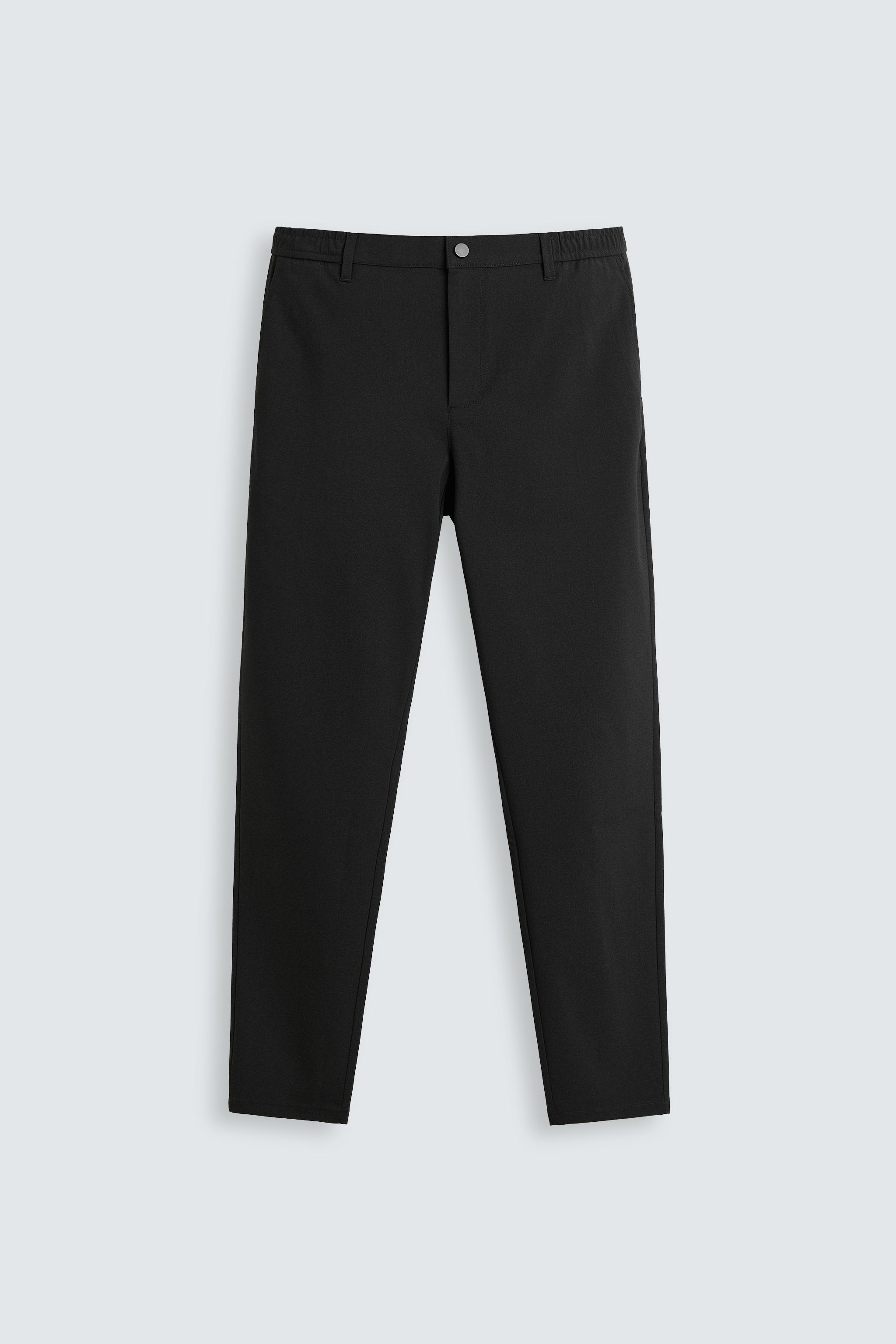 SLIM FIT STRETCH PANTS - Navy blue | ZARA United States