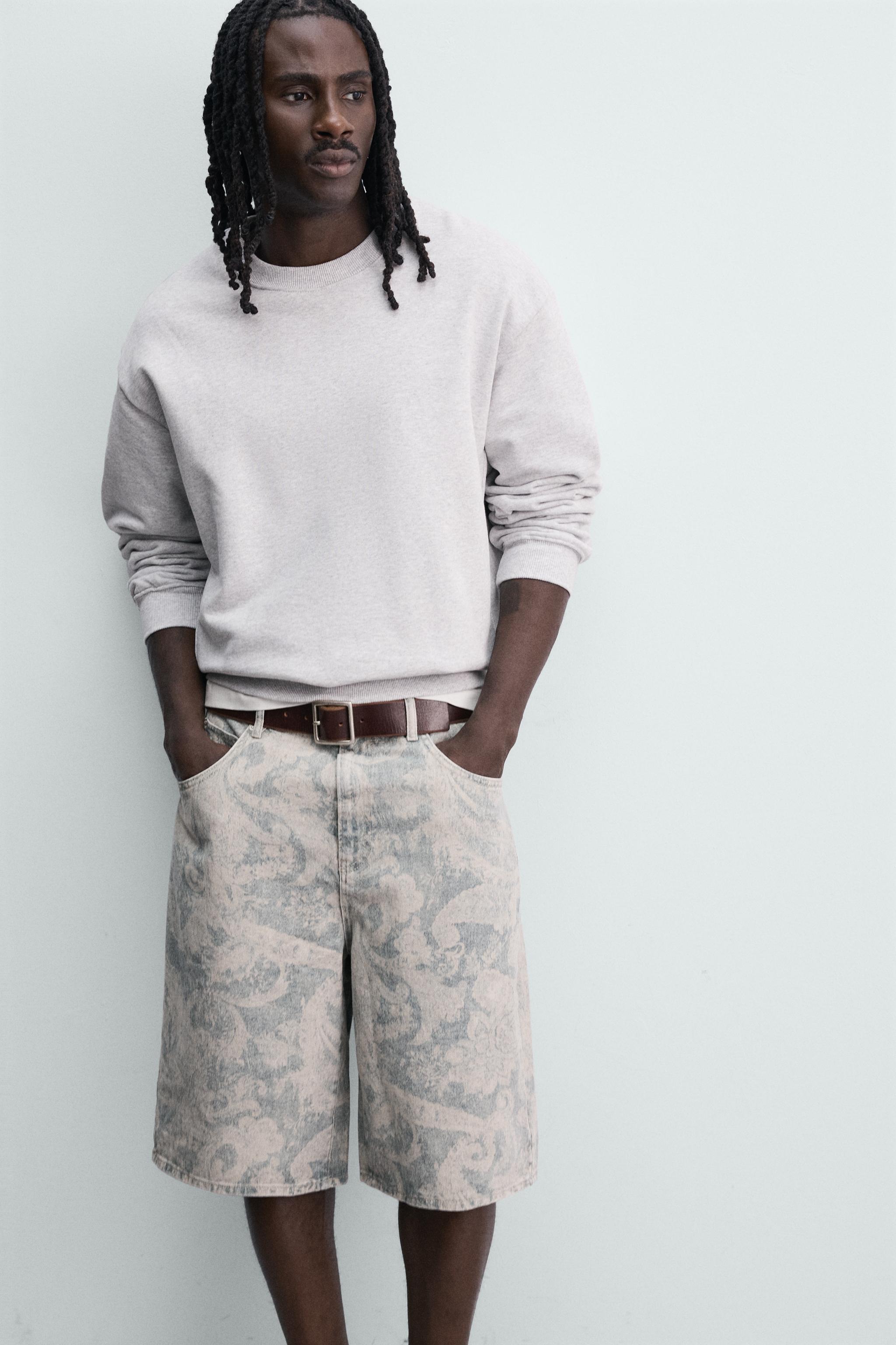 Мужские шорты Zara PAISLEY PRINT BAGGY FIT SHORTS — фото 5