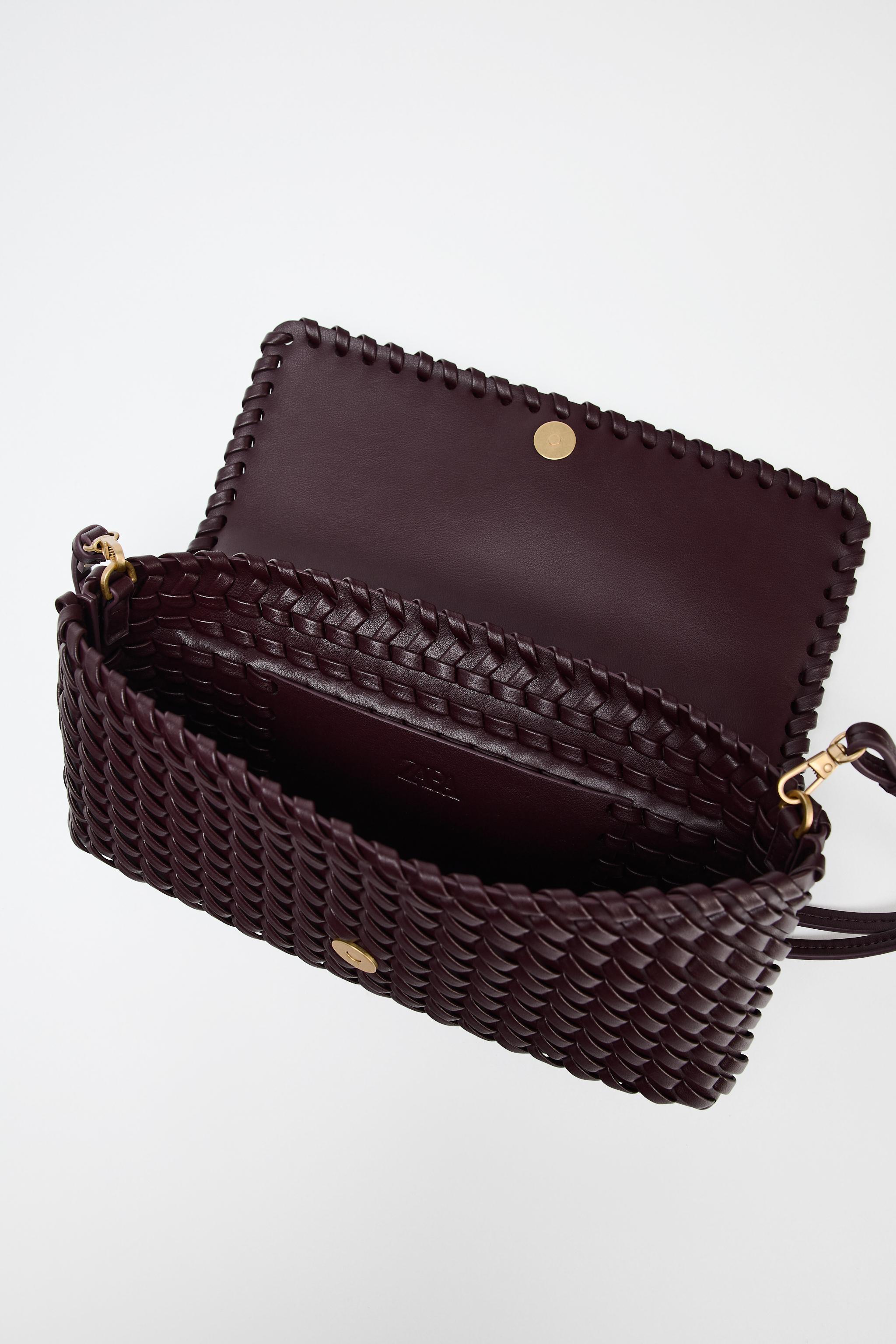 WOVEN BAG - Burgundy Red | ZARA United States WOVEN BAG - Burgundy Red | ZARA United States