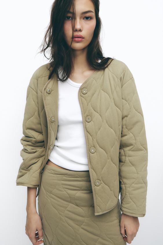 Winterjacken Zara Jacke GrÃ¼n Damen Zara Winterjacke Damen - Main Image