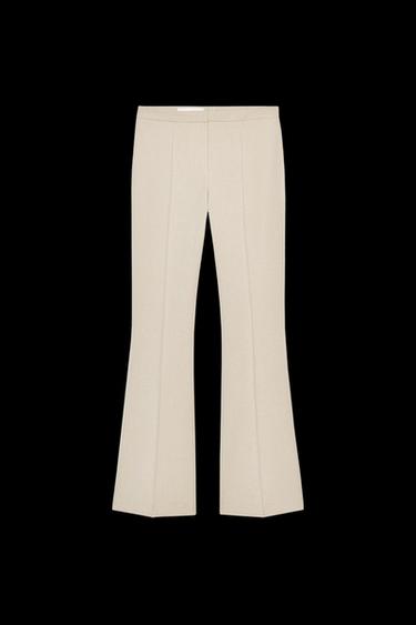 FLARED TROUSERS WITH SEAM - Sand by Zara