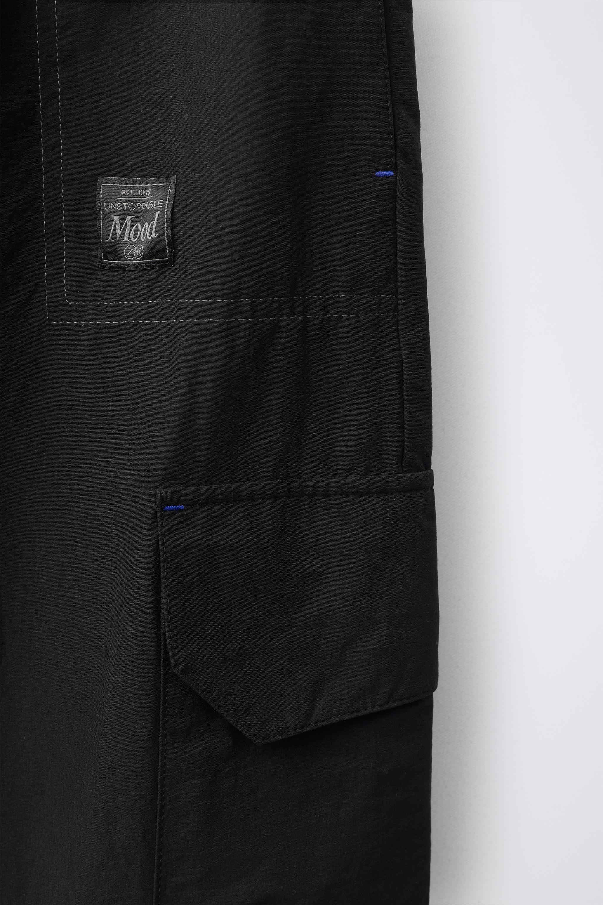 TECHNICAL POCKETED PANTS - Black | ZARA United States