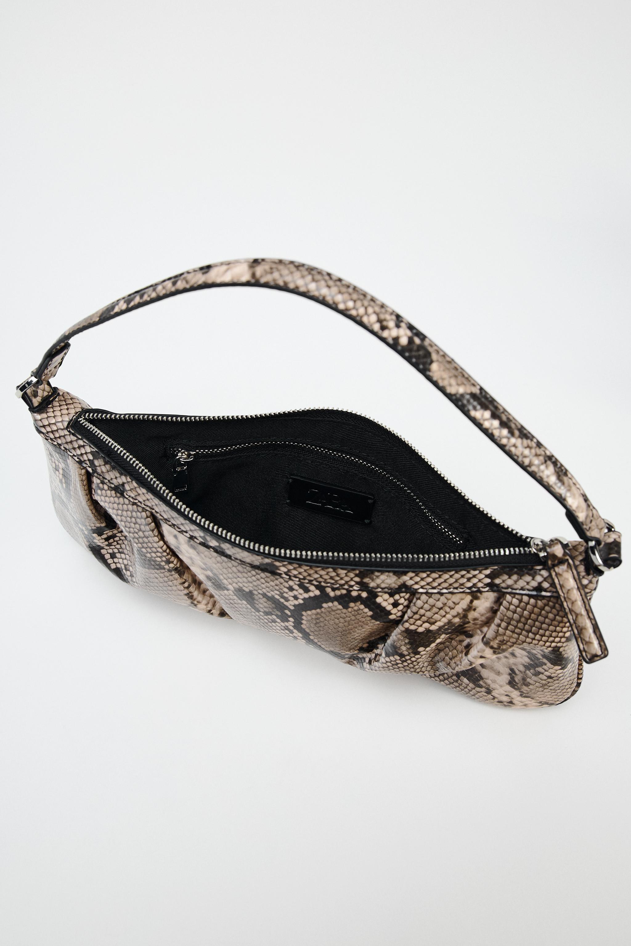 ANIMAL SKIN EFFECT SHOULDER BAG