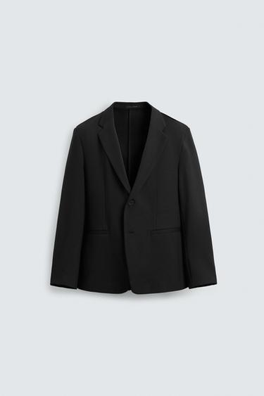 Zara SLIM FIT STRETCH BLAZER - Black