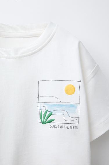 LANDSCAPE PRINT T-SHIRT - White by Zara - Image 2