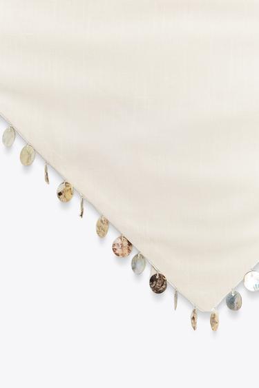 BEADED BANDEAU TOP - Beige by Zara - Image 3