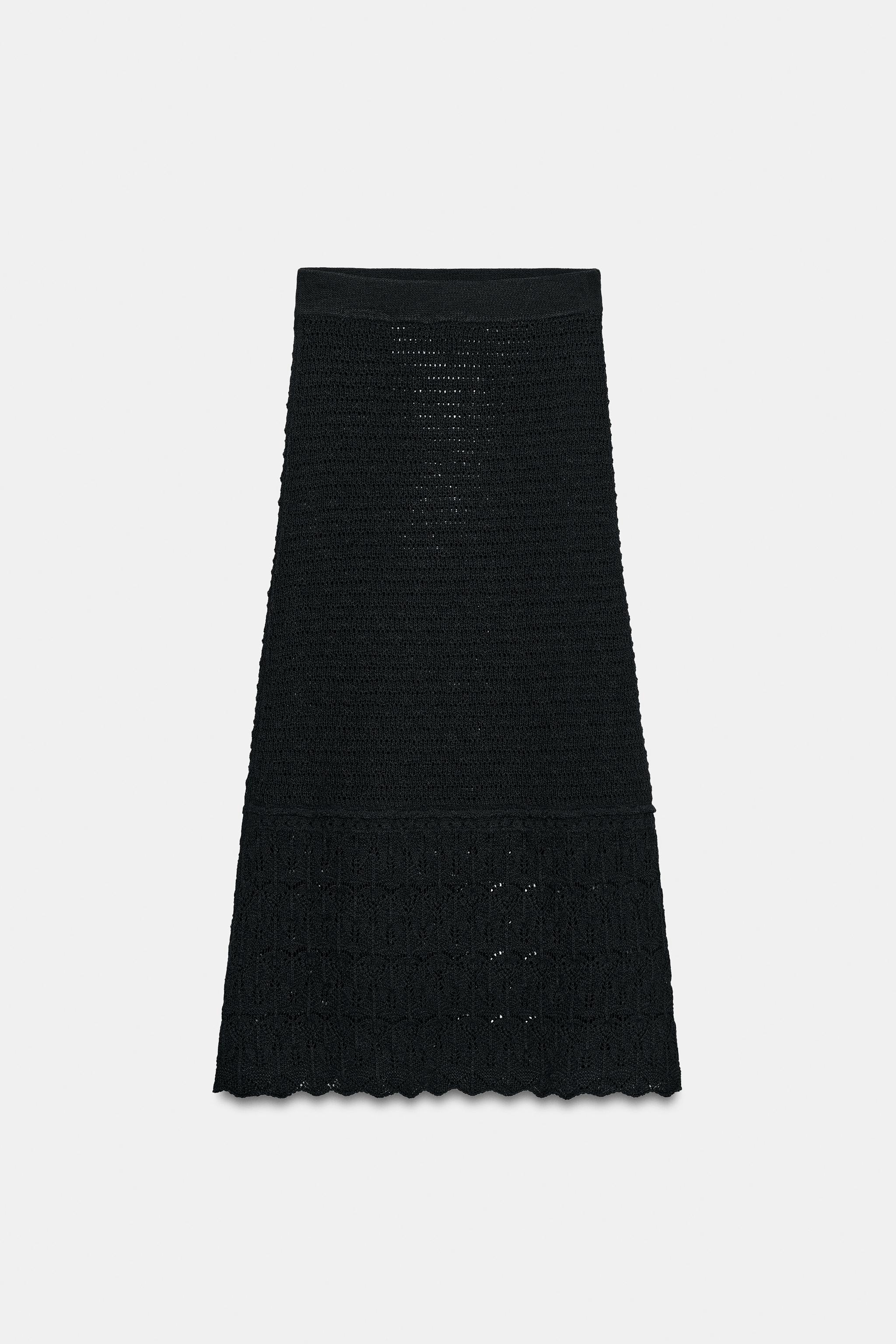 POINTELLE KNIT LONG SKIRT