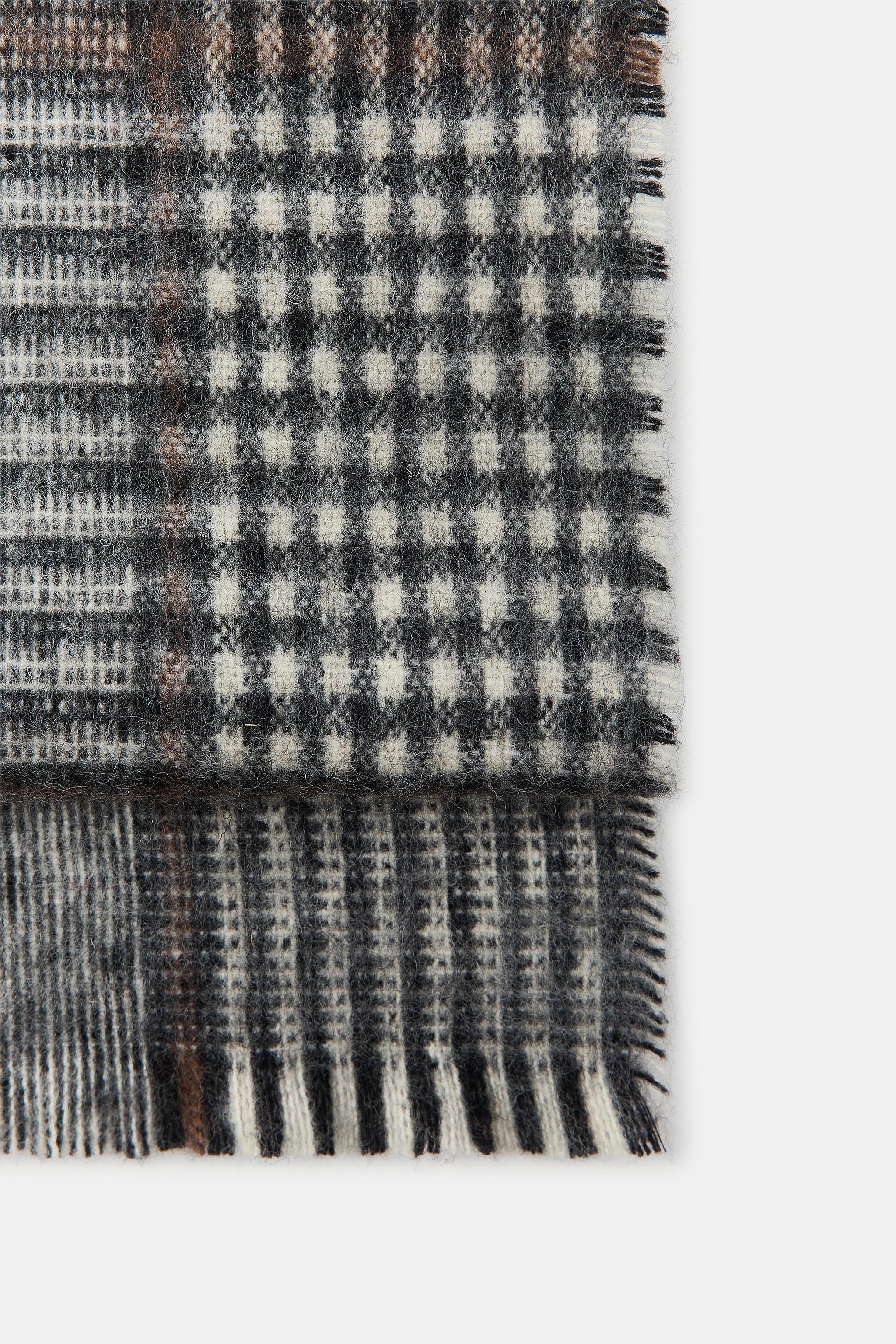 CHECK SCARF - Grey | ZARA South Africa
