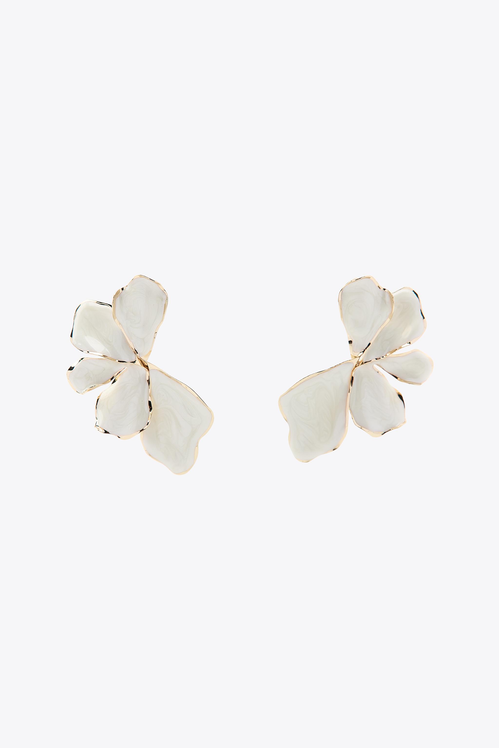 ENAMELED FAN EARRINGS