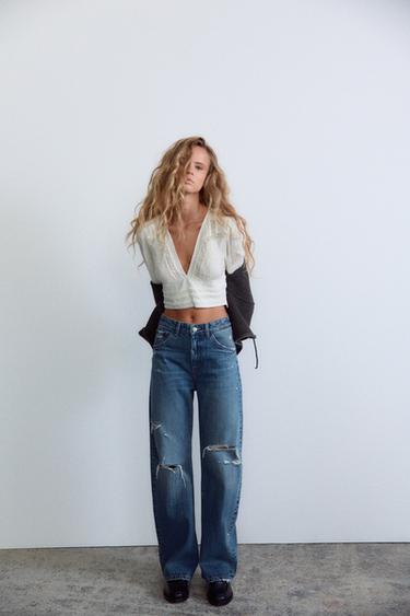 JEAN TRF CURVED TAILLE HAUTE - Bleu de Zara - Image 0