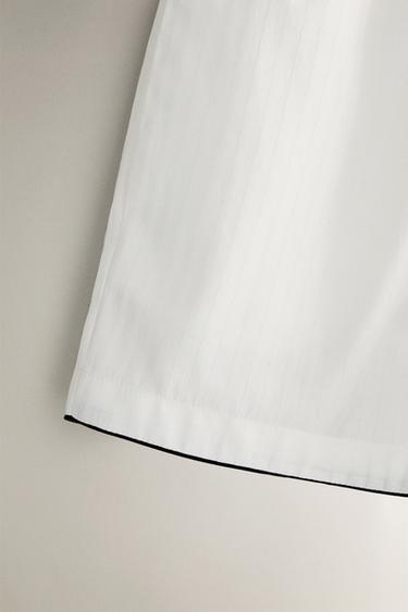 SHORT JACQUARD RAYURES - Blanc cassé de Zara - Image 3
