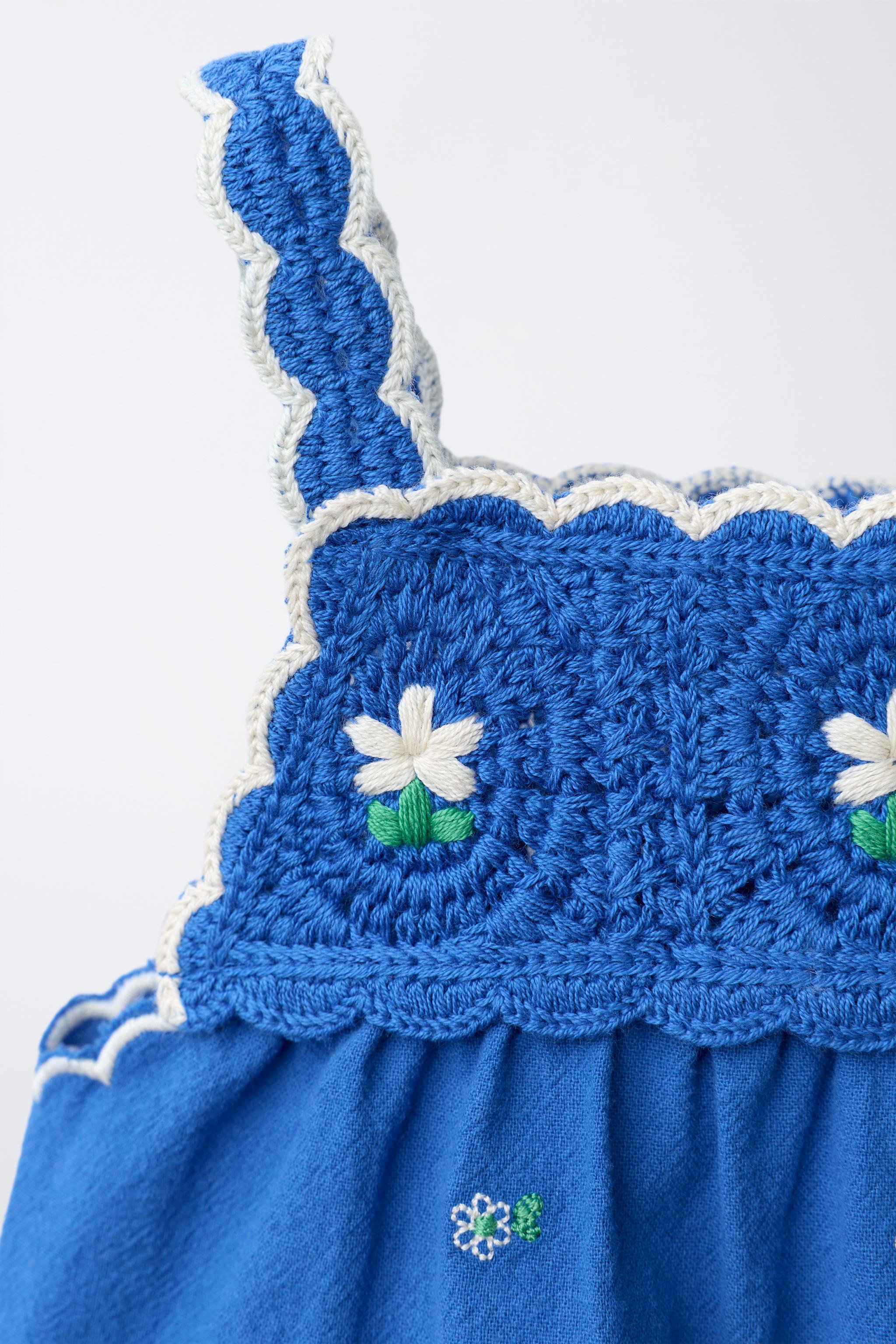 CROCHET KNIT COMBINED TOP