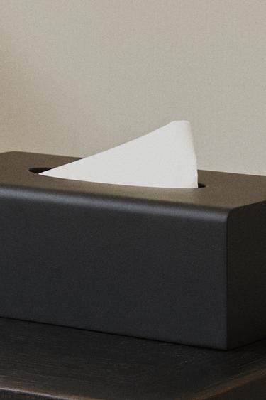 BOÎTE À MOUCHOIRS RÉSINE NOIRE - Noir de Zara - Image 4