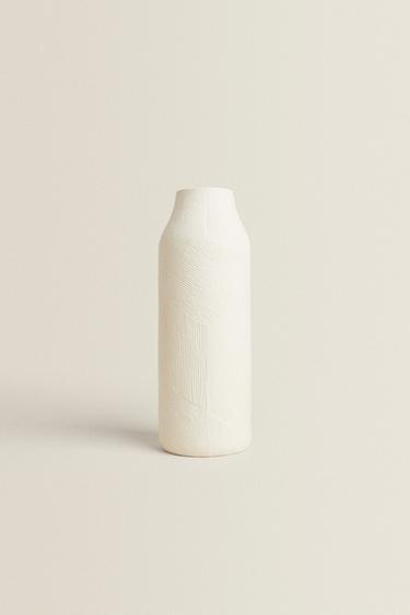 VASE CÉRAMIQUE TEXTURÉE - Blanc ivoire de Zara - Image 2