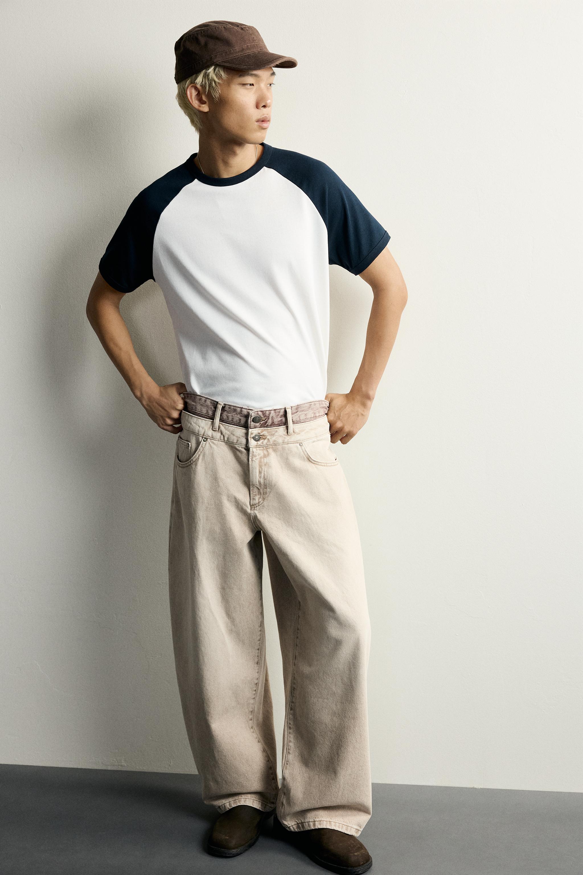 Мужские брюки Zara LAYERED-WAISTBALLOON FIT PANTS — фото 6