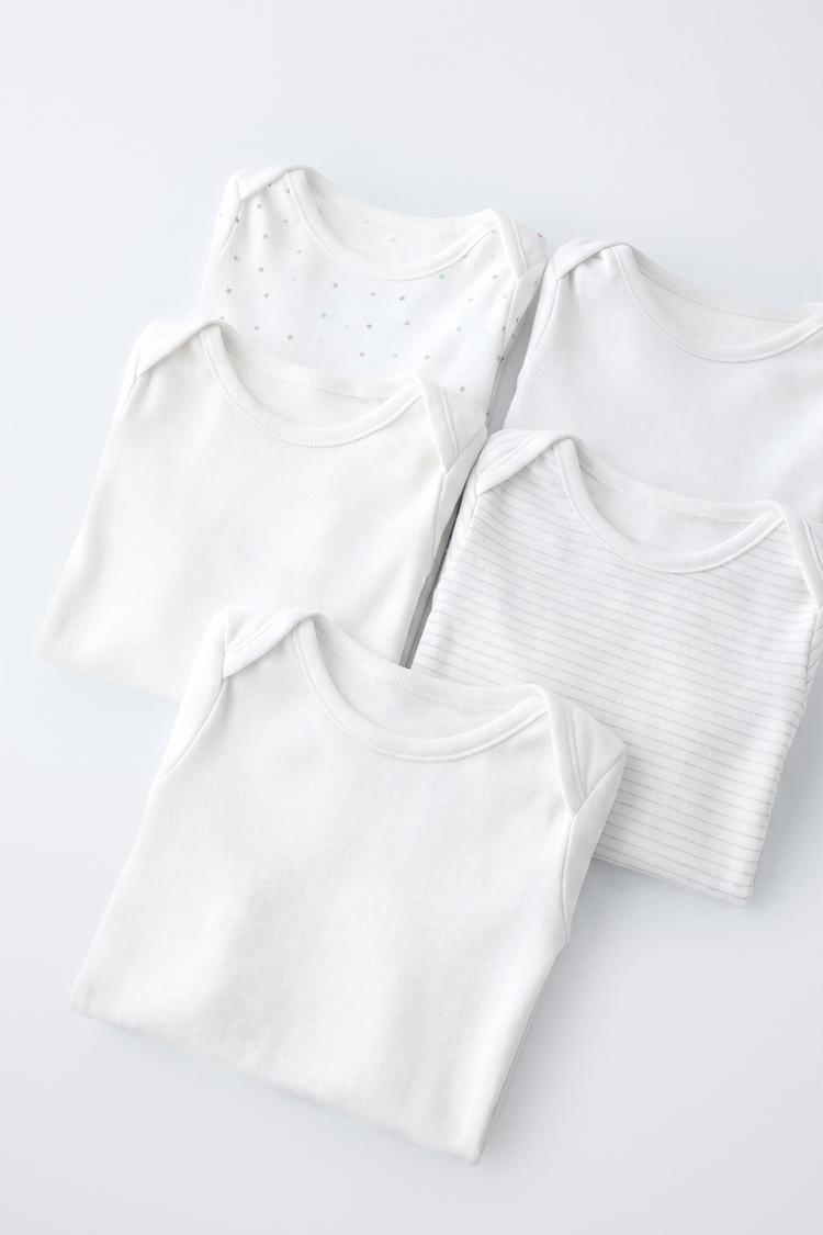 PAQUETE DE 5 BODYSUITS CON ESTAMPADO DE ESTRELLAS Y RAYAS 5
