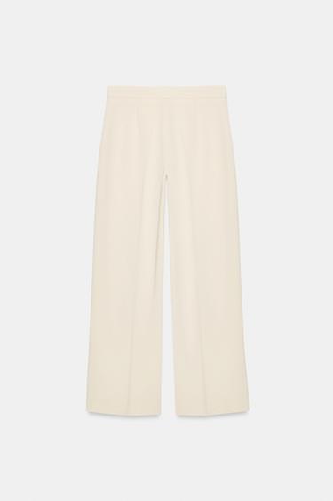 STRAIGHT-LEG HIGH-WAIST TROUSERS - Ecru by Zara - Image 6