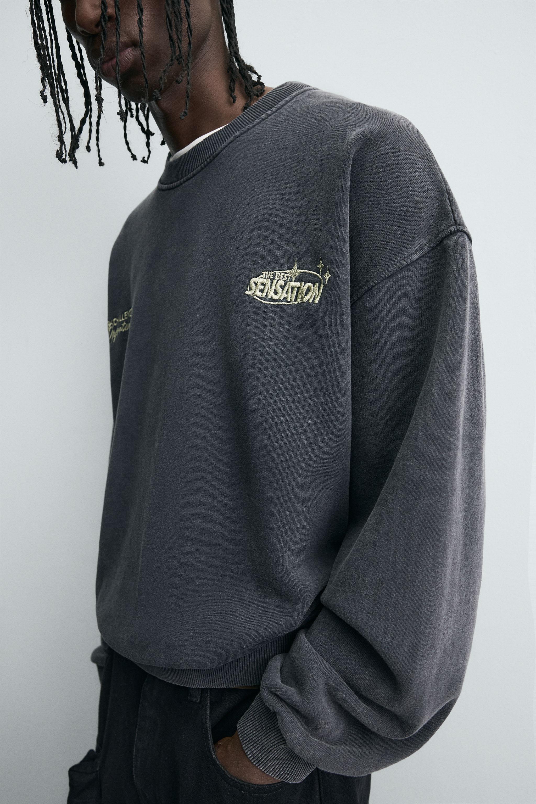COMBINED PRINT SWEATSHIRT - Light gray | ZARA United States