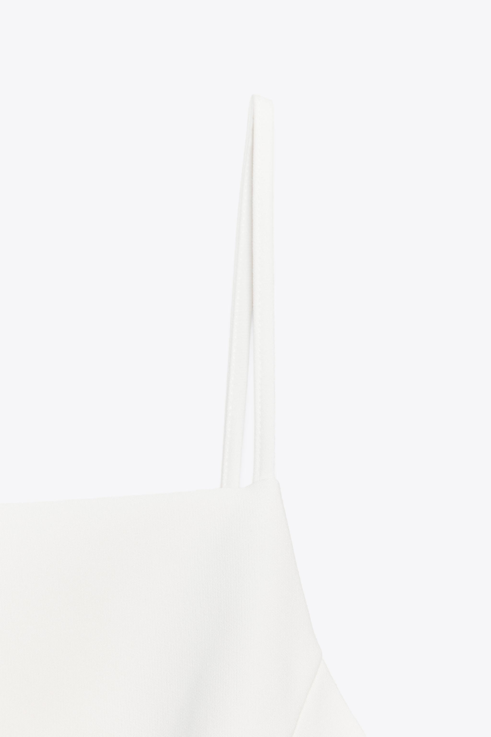 ZARA ストラップ付きショートワンピース 3152/289 ストラップ付きショートワンピース - ホワイト | ZARA Japan / 日本