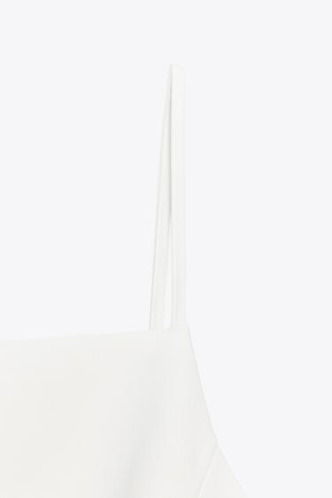 ROBE COURTE À BRETELLES - Blanc de Zara - Image 6