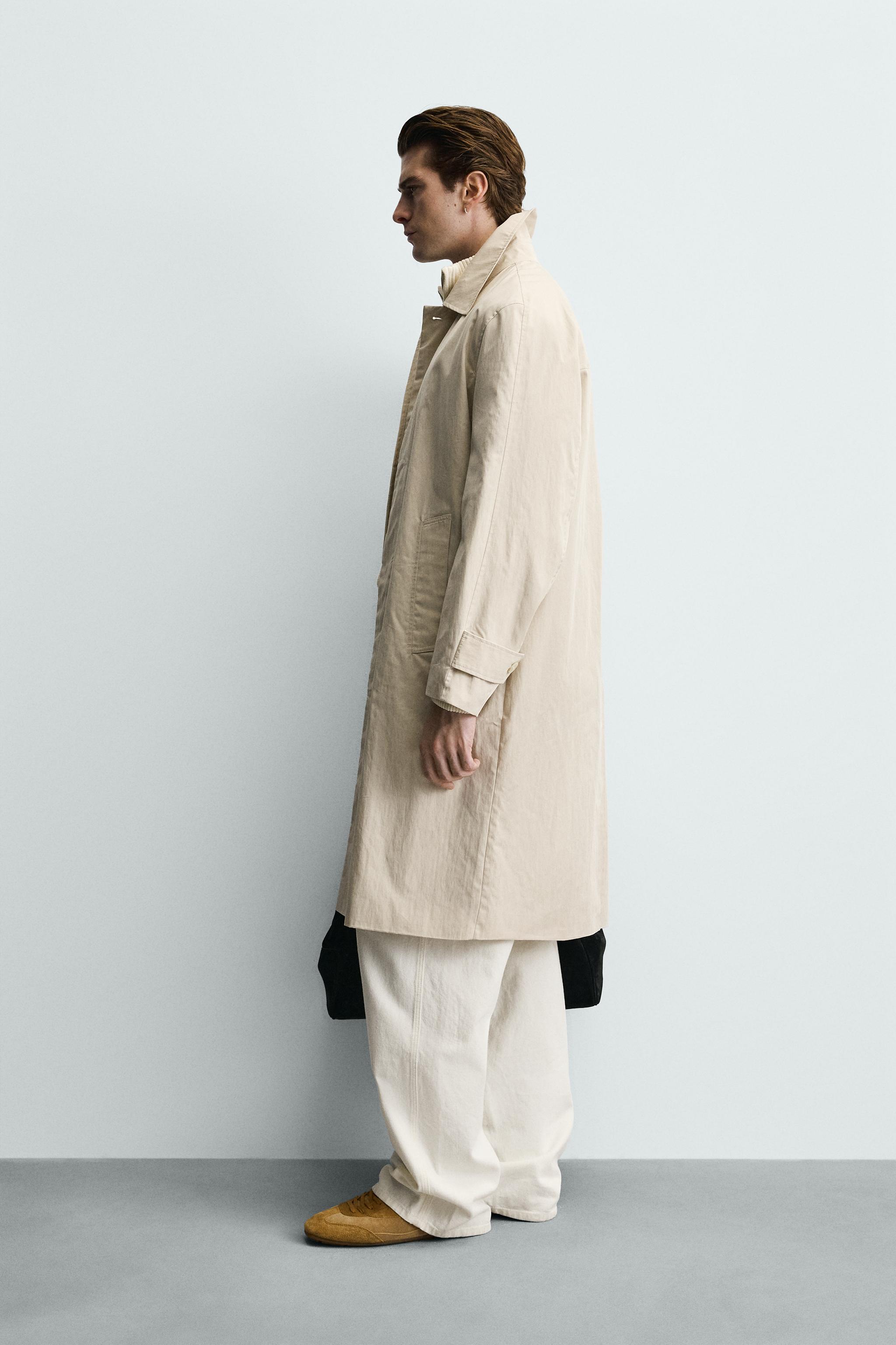 REGULAR FIT TRENCH COAT — Beige
