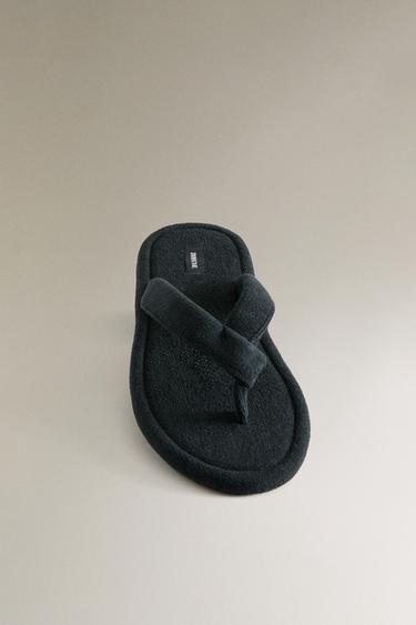 TERRY BATHROOM SANDALS - Navy Blue by Zara - Image 5
