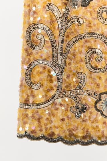 JUPE BRODERIES FANTAISIE LIMITED EDITION - Jaune de Zara - Image 4