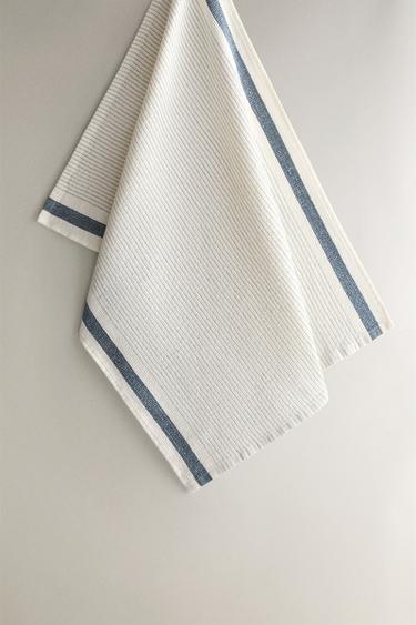 Zara WAFFLE KITCHEN TOWEL - 淺米色 - 圖片 0