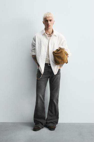 STRIPED FLOWING SHIRT - White by Zara