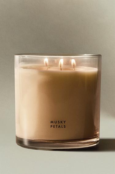 (400 G) MUSKY PETALS SCENTED CANDLE - Beige-brown by Zara - Image 5