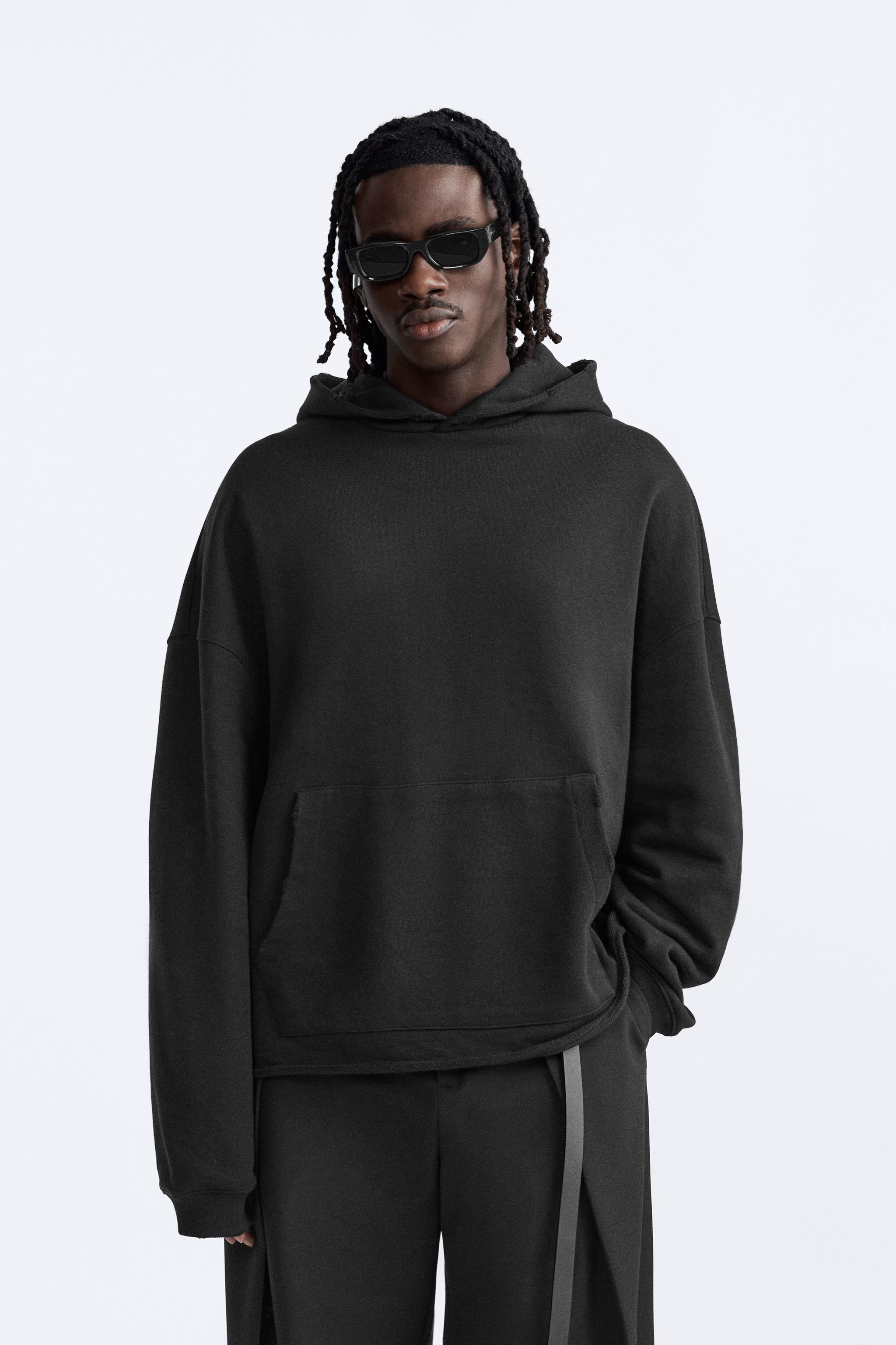 RIPPED HOODIE SWEATSHIRT LIMITED EDITION - Black | ZARA Canada