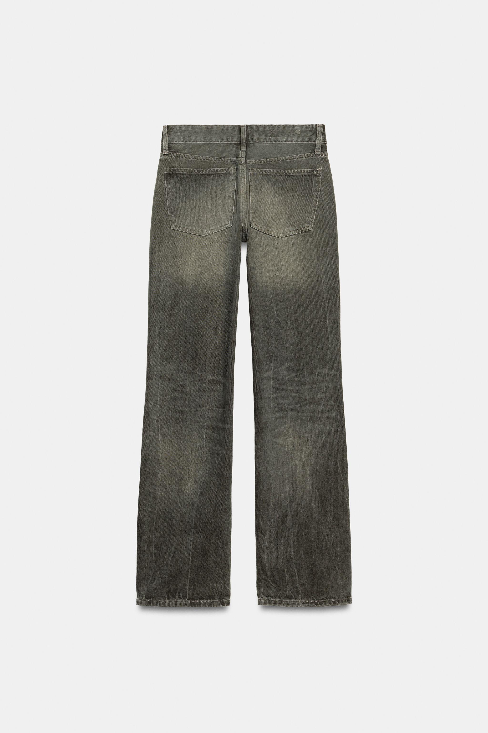 Zara Trf Düşük Bel Geniş Paça Jean görsel 8