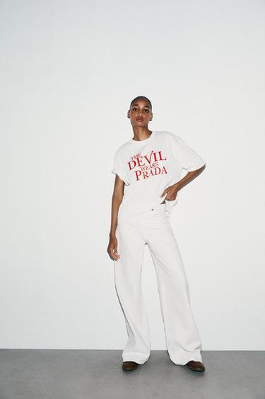 Zara THE DEVIL WEARS PRADA T-SHIRT - White