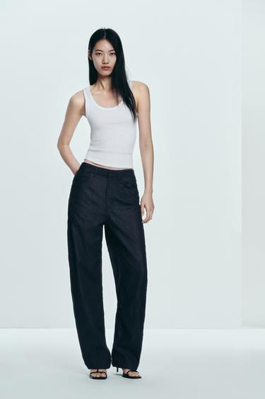 Zara 羅紋吊帶上衣 - 白色 - 圖片 0