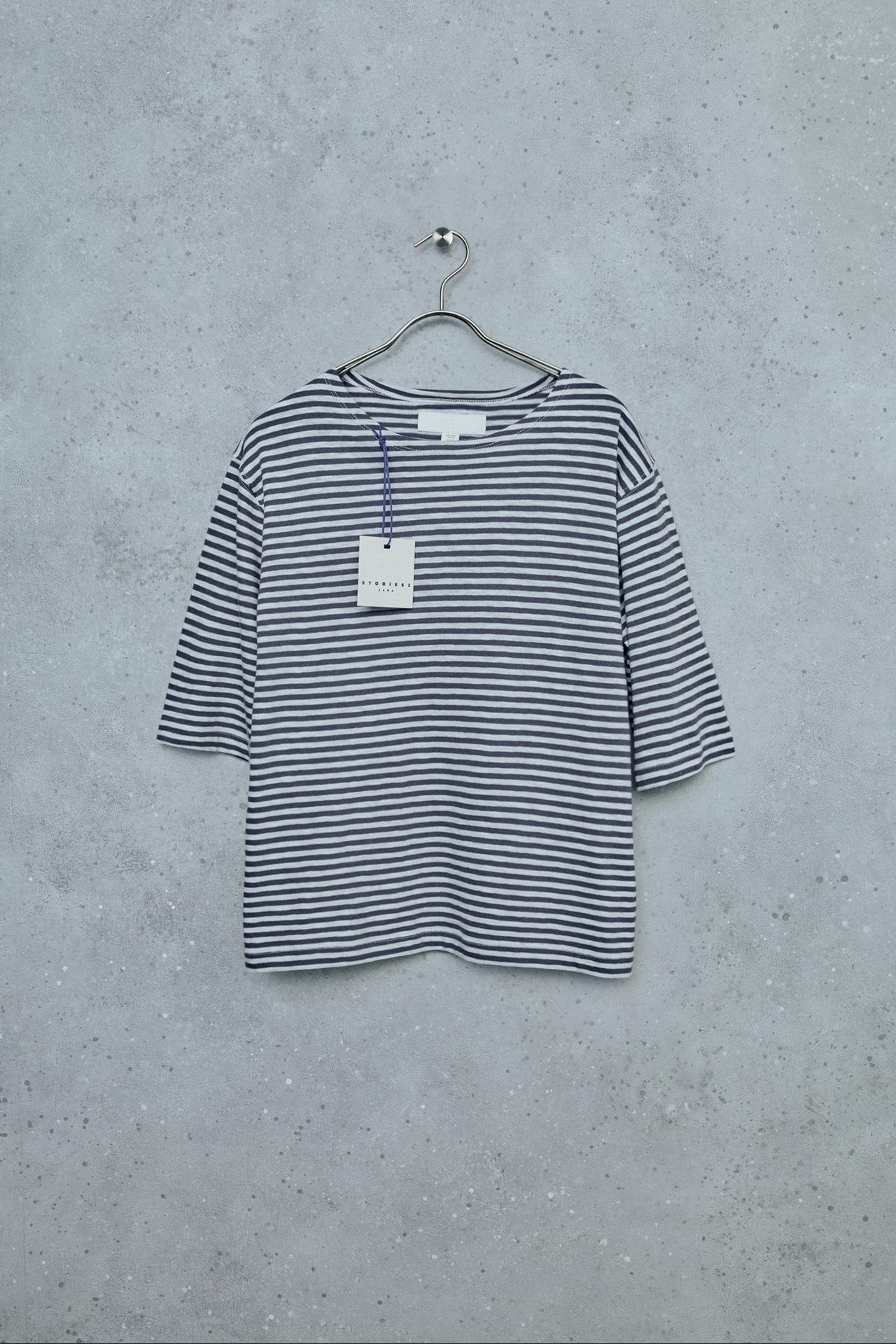 STORIESZ - STRIPED T-SHIRT — Blue