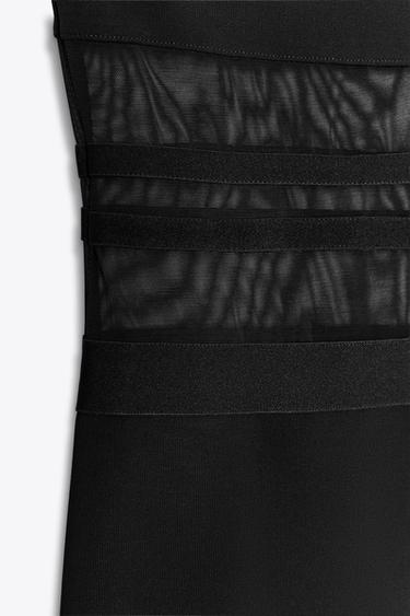 CONTRAST STRETCH DRESS - Black by Zara - Image 9