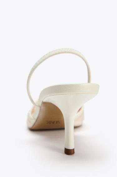 EMBROIDERED MESH SLINGBACKS - White by Zara - Image 4