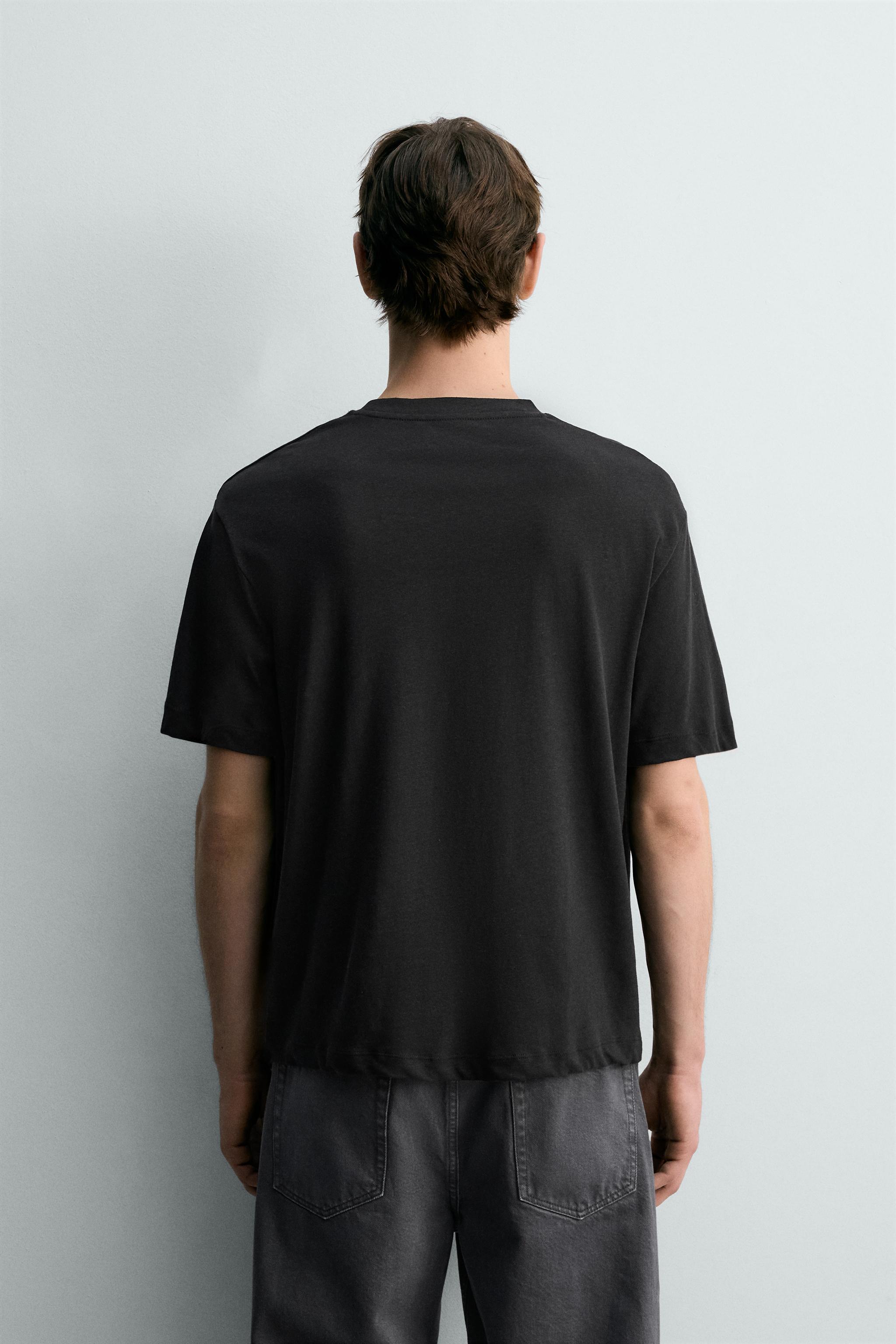 RELAXED FIT COTTON - LINEN T-SHIRT
