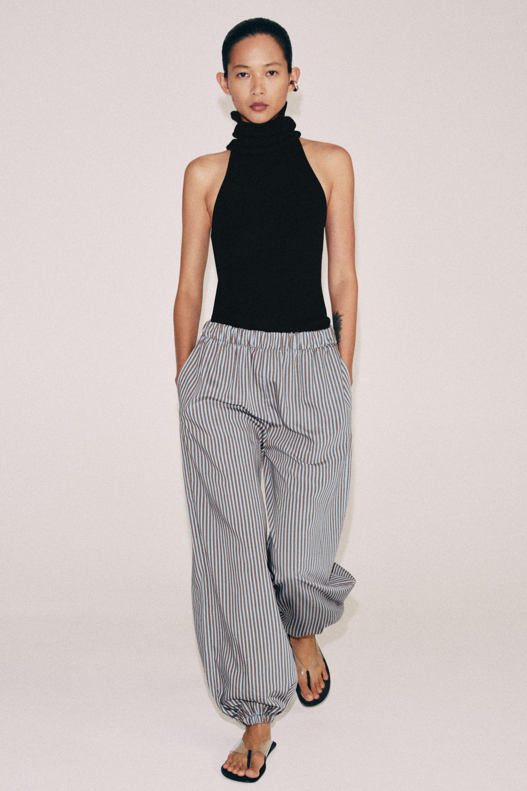 ZW COLLECTION STRIPED BALLOON PANTS