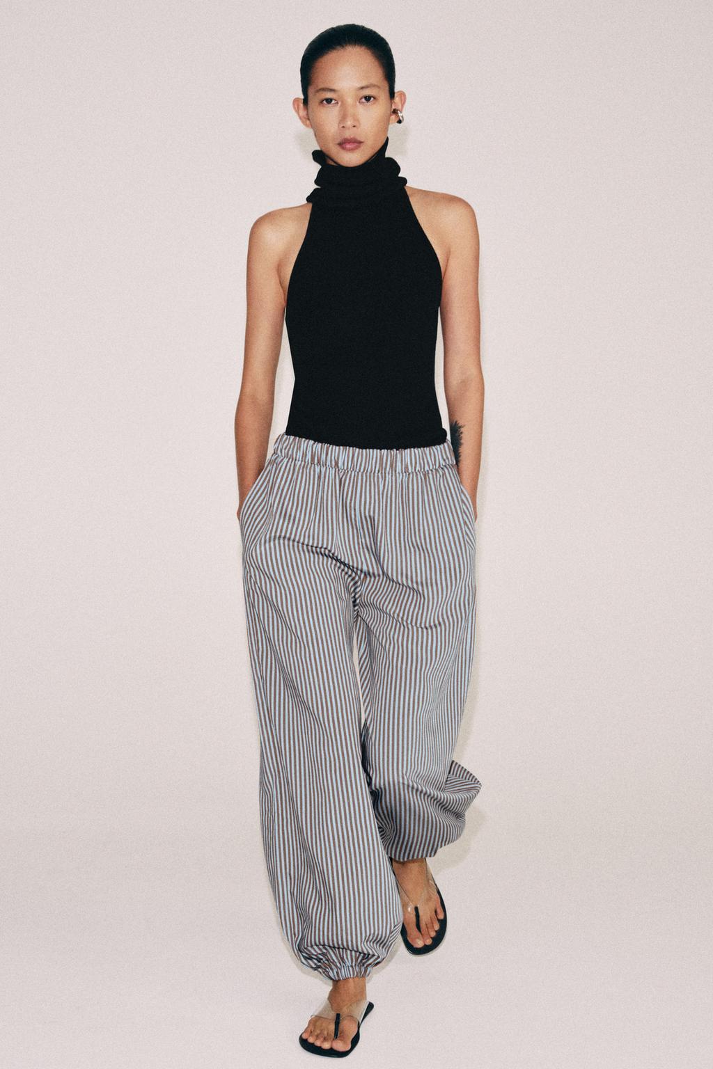 ZW COLLECTION STRIPED BALLOON PANTS - image 2