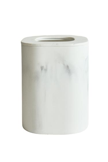 MARBLE-EFFECT BATHROOM BIN - Grey by Zara