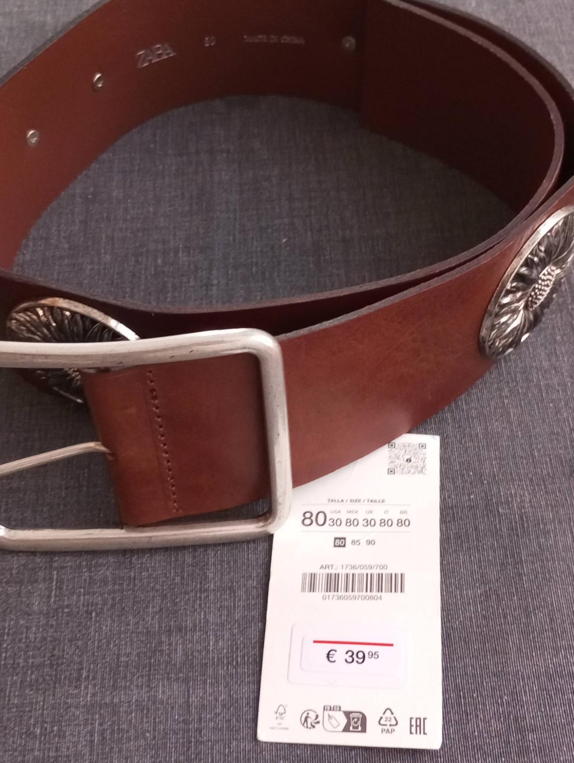 WIDE LEATHER BELT WITH FLOWERS - Image 3