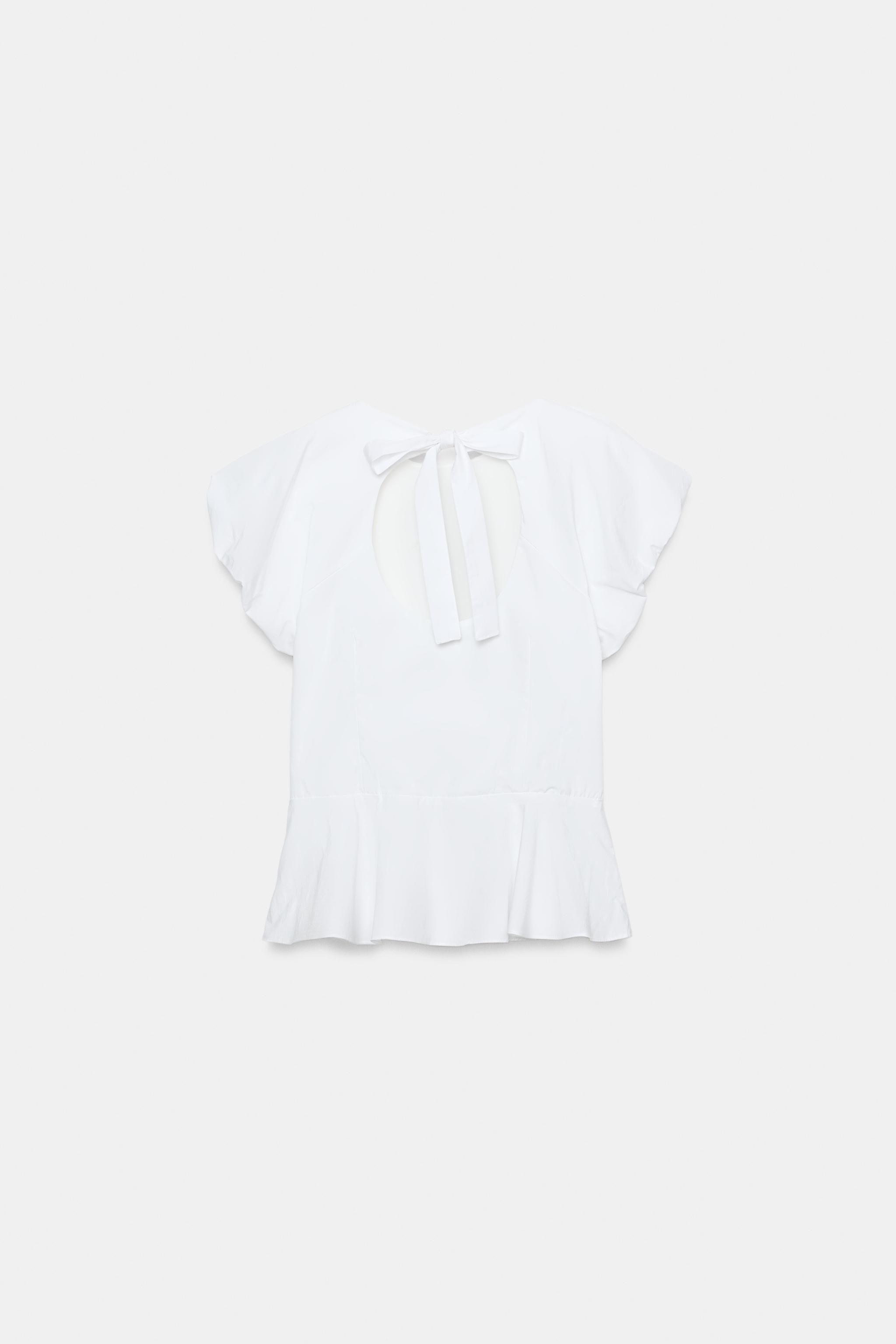 POPLIN PEPLUM TOP