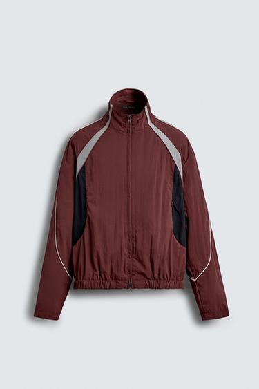CONTRAST COLOUR BLOCK TECHNICAL JACKET - Burgundy by Zara - Image 6