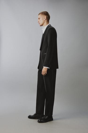 SHAWL LAPEL TUXEDO BLAZER - Black by Zara - Image 3