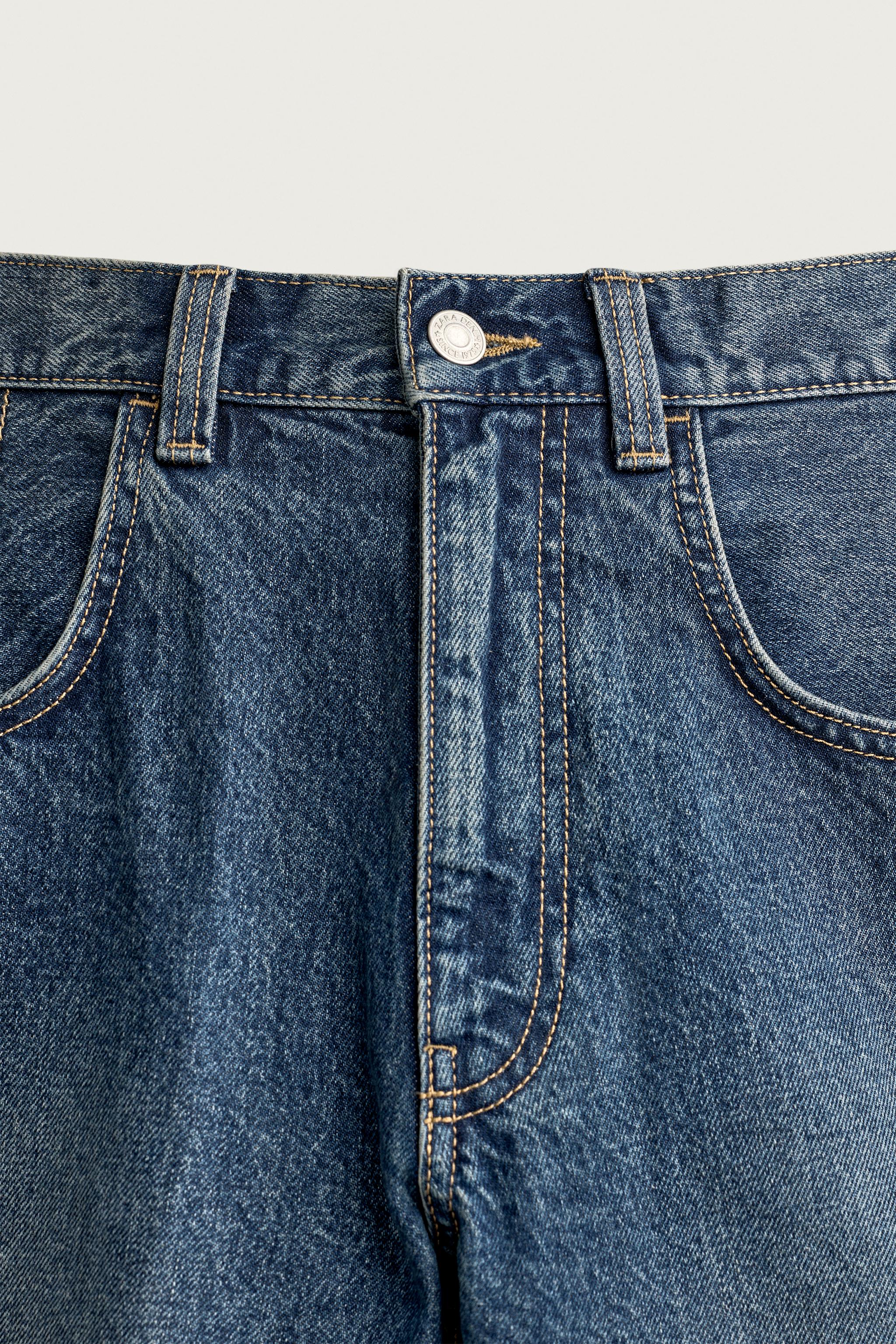 Мужские шорты Zara BAGGY FIT DENIM SHORTS — фото 9