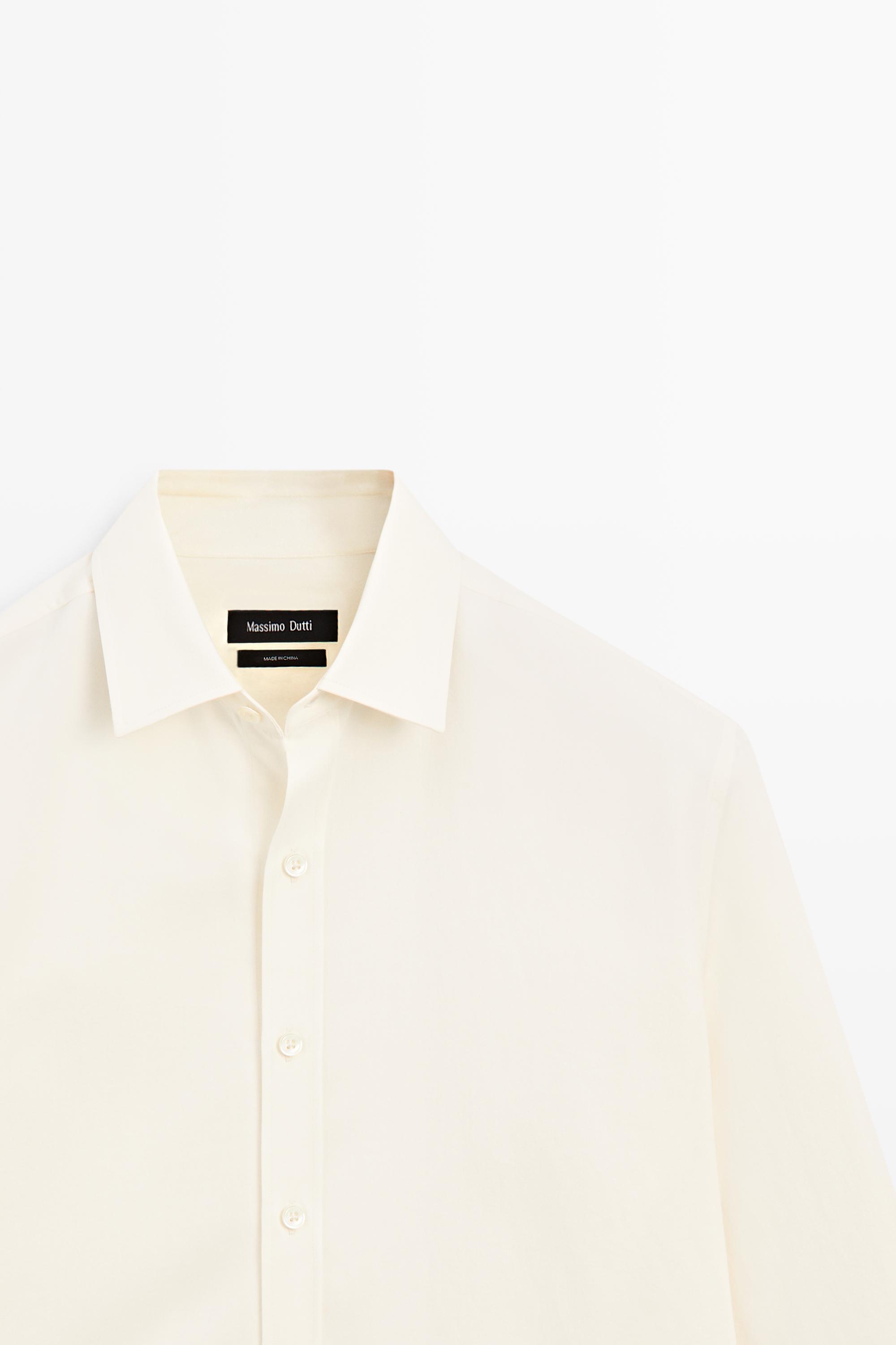 Relaxed fit cotton blend shirt