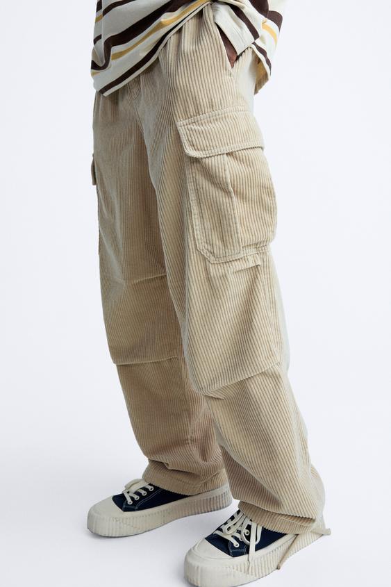 Wide-Fit Corduroy Pants