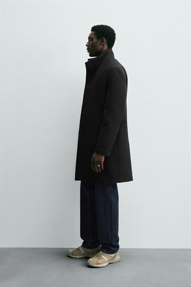 MANTEAU COL AMOVIBLE - Gris de Zara - Image 3